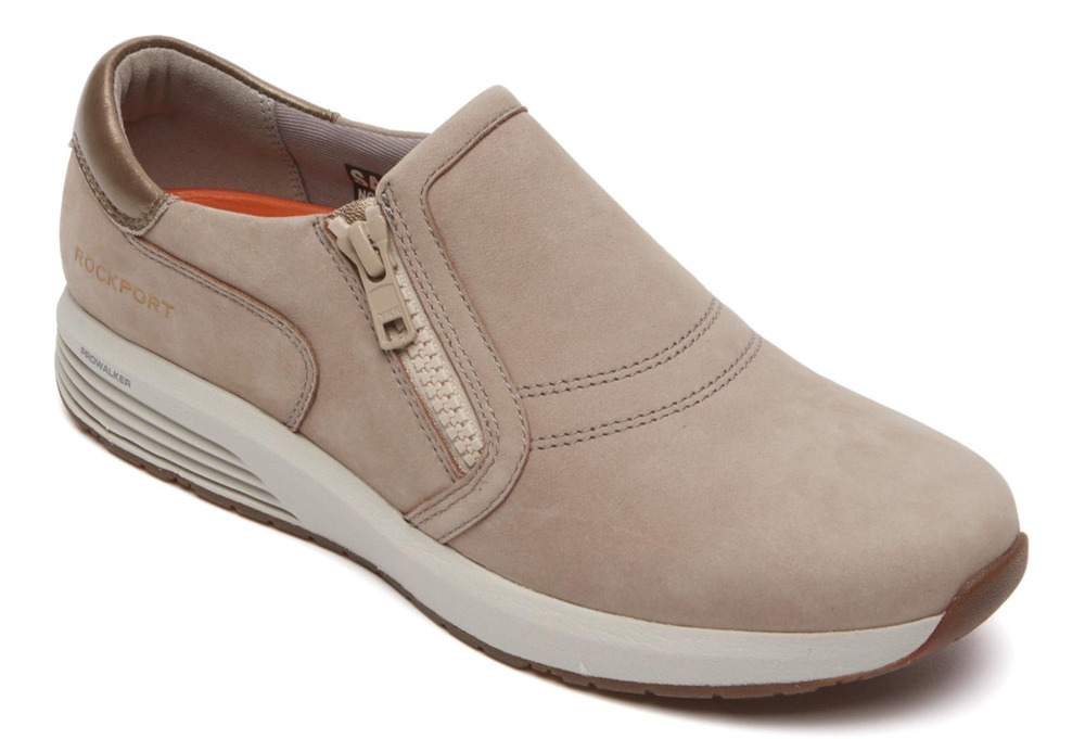 Rockport Trustride Womens Slip On Shoes Nubuck Taupe Size 8.5 M